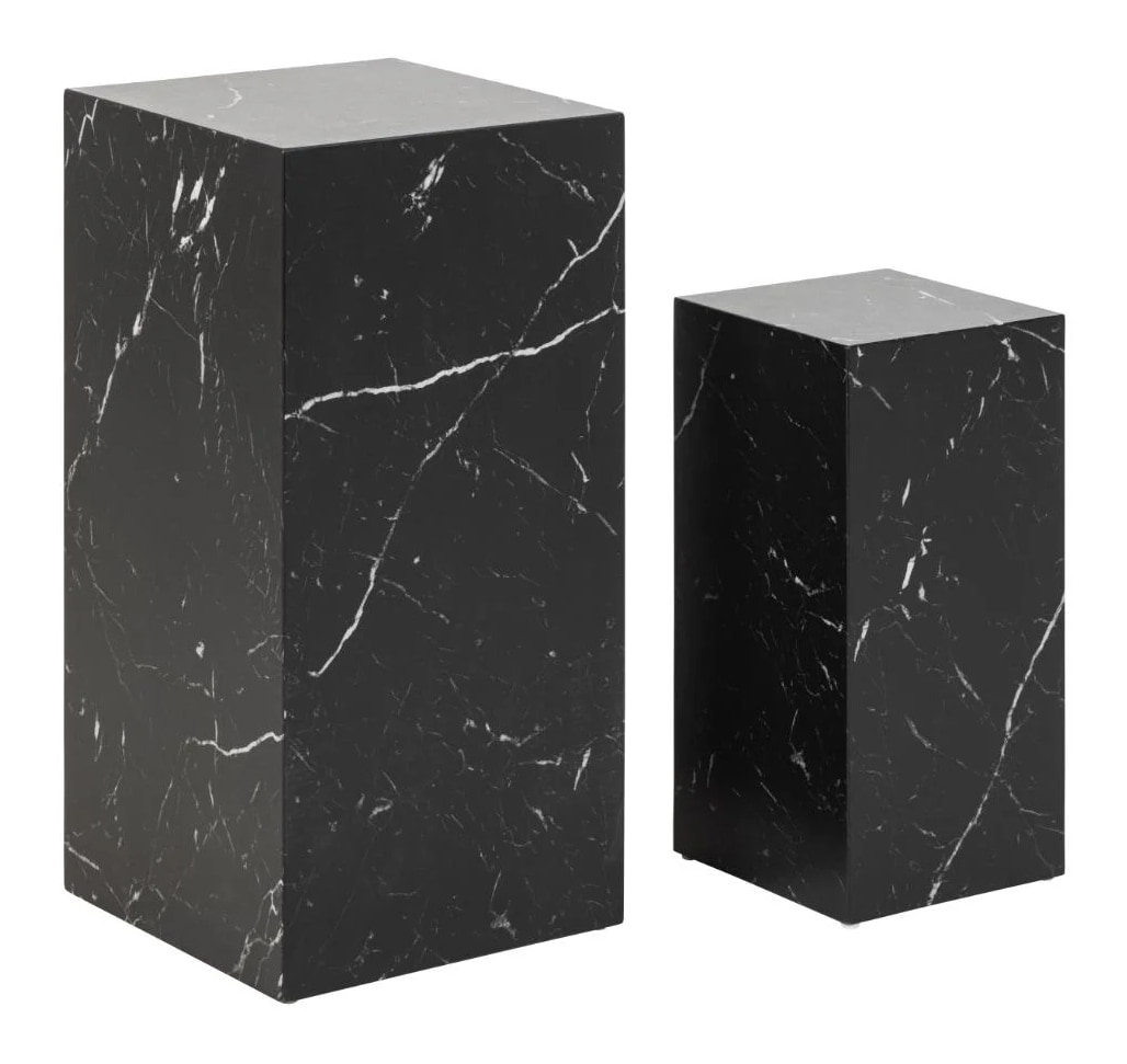 Artistiq Bijzettafel 'Christana' Set van 2 stuks, kleur Zwart marmerlook