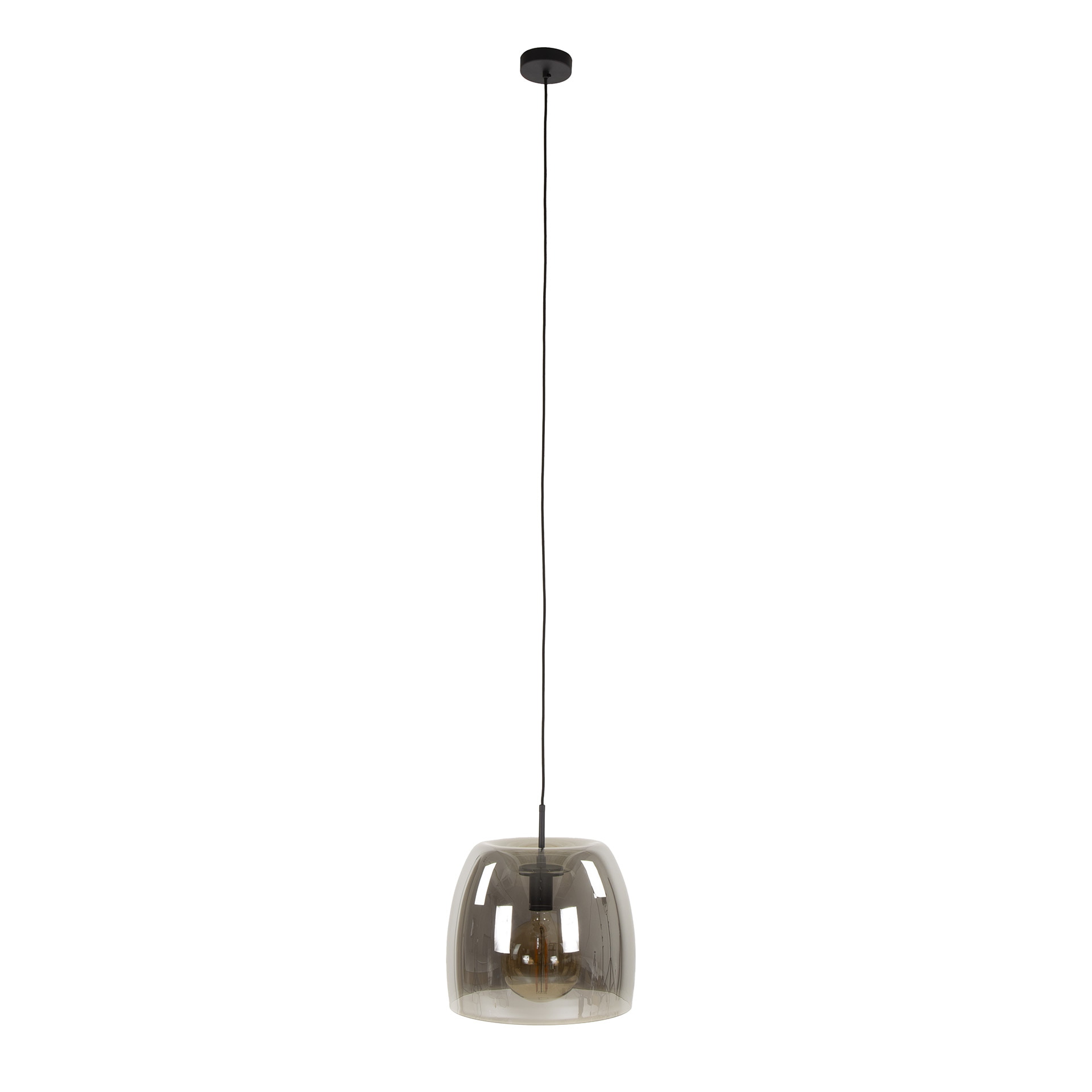 LifestyleFurn Hanglamp 'Rift' Smoke glas, 35cm