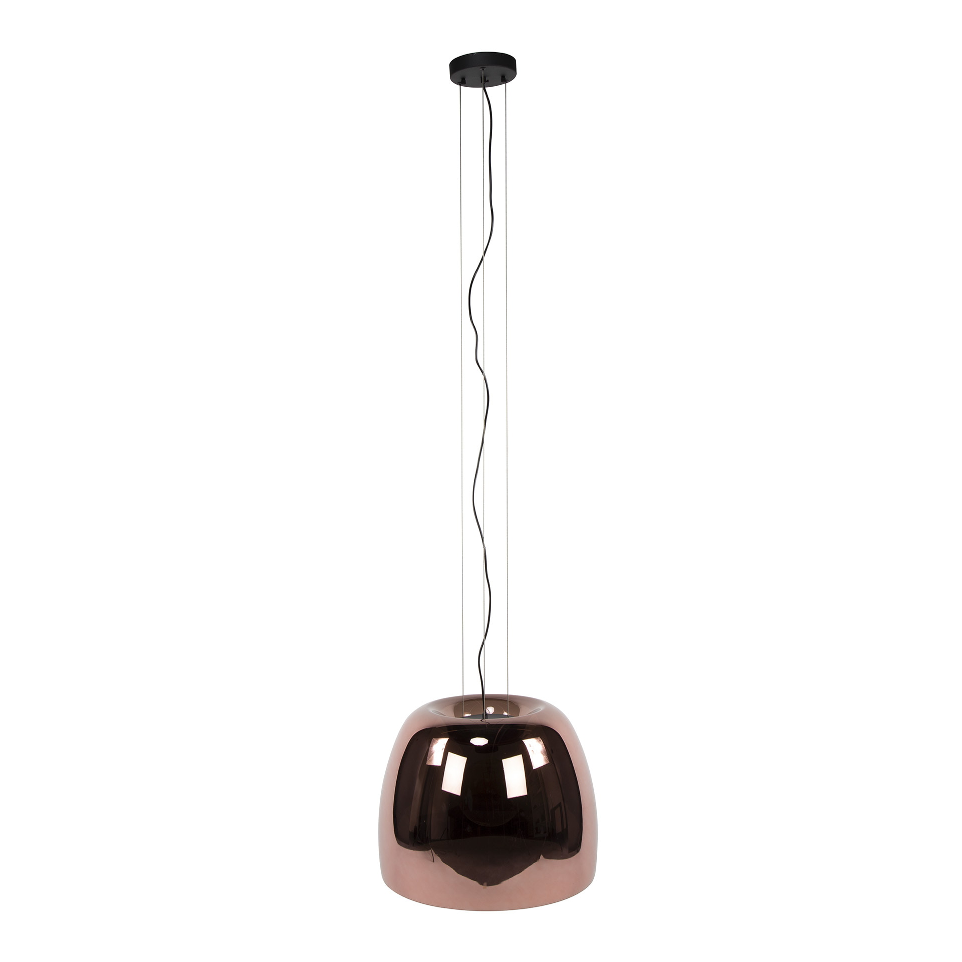 LifestyleFurn Hanglamp 'Rift' Koper glas, 48cm