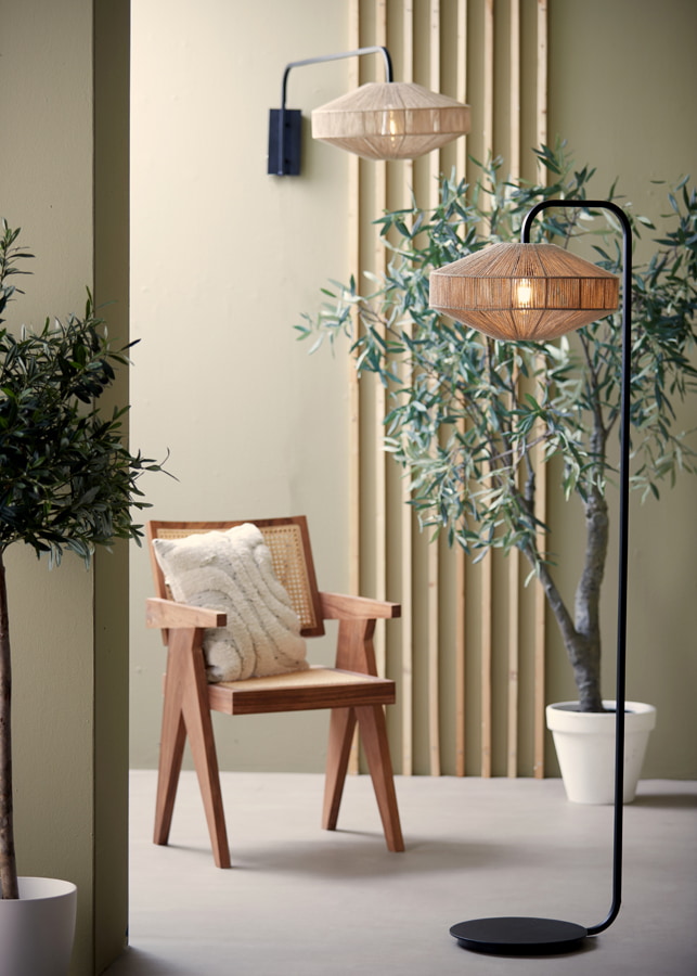 Light & Living Vloerlamp 'Lyra' 164cm, kleur Naturel