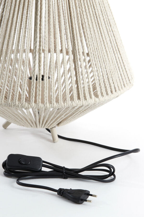 Light & Living Tafellamp 'Felida' 40cm hoog, kleur Crème