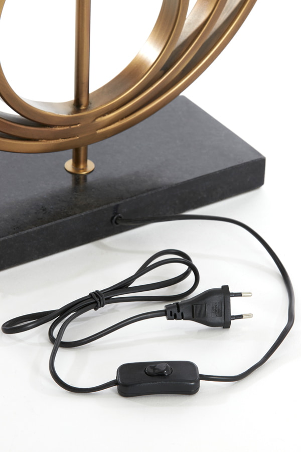Light & Living Tafellamp 'Cassel' 50cm, kleur Antiek Brons (excl. kap)