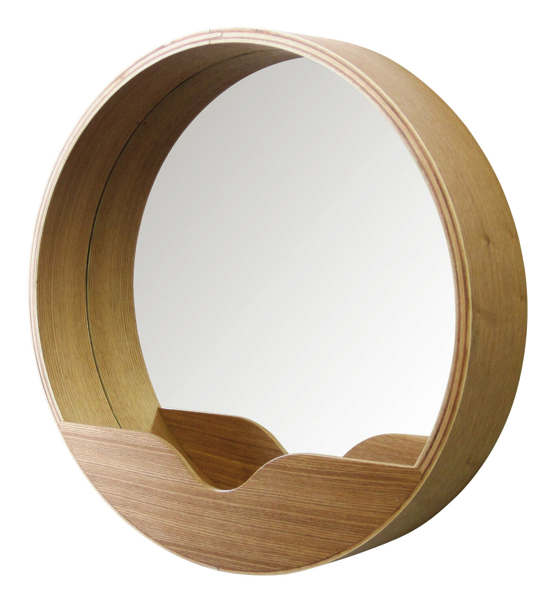 Zuiver Ronde Spiegel 'Round Wall' Eiken, 60cm