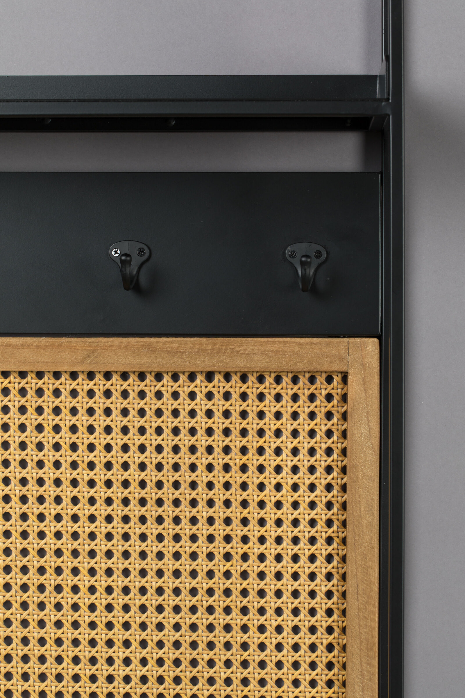 Dutchbone Kapstok 'Langres' met spiegel, 165 x 53cm