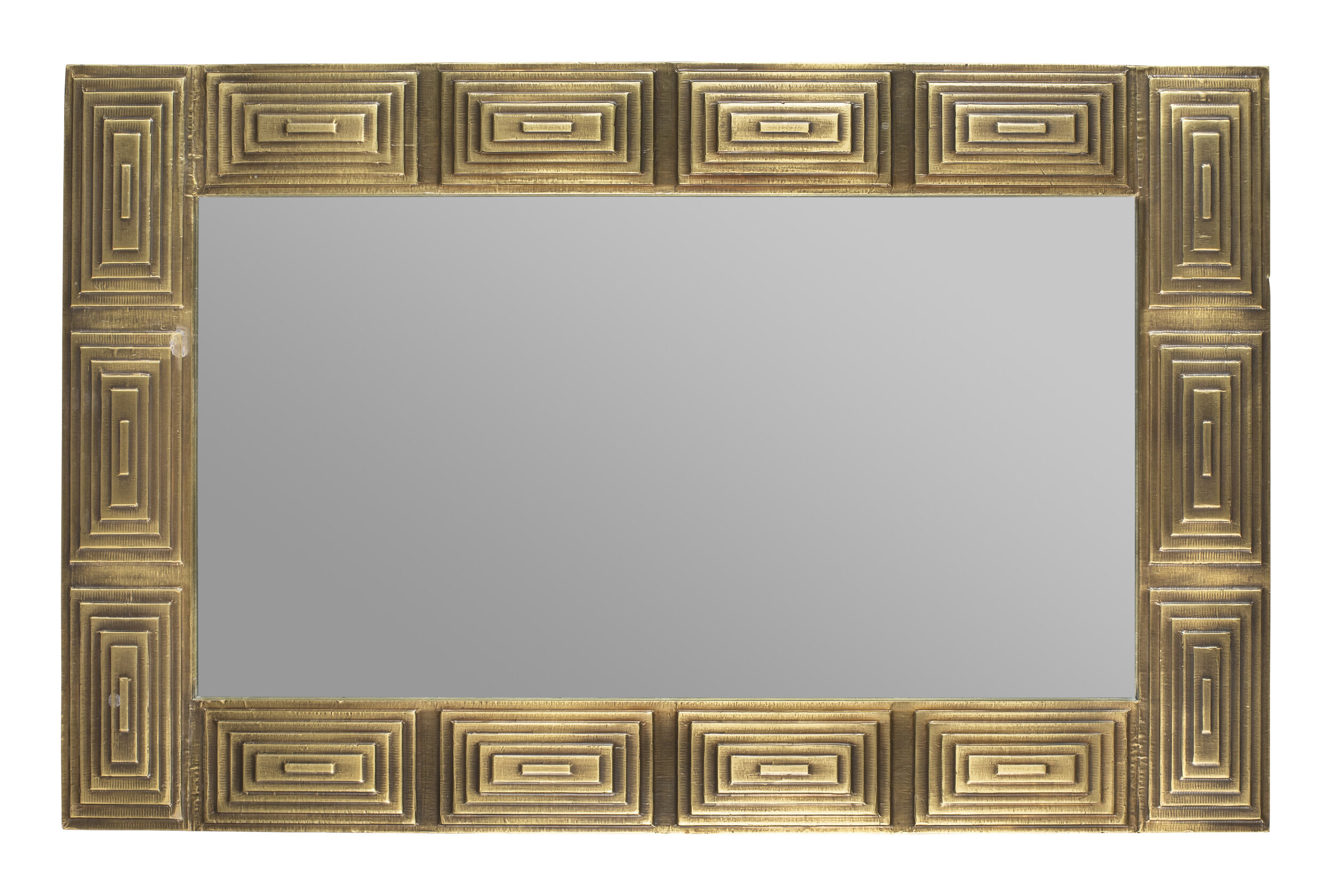 Dutchbone Spiegel 'Volan' mangohout, 110x70cm, kleur goud