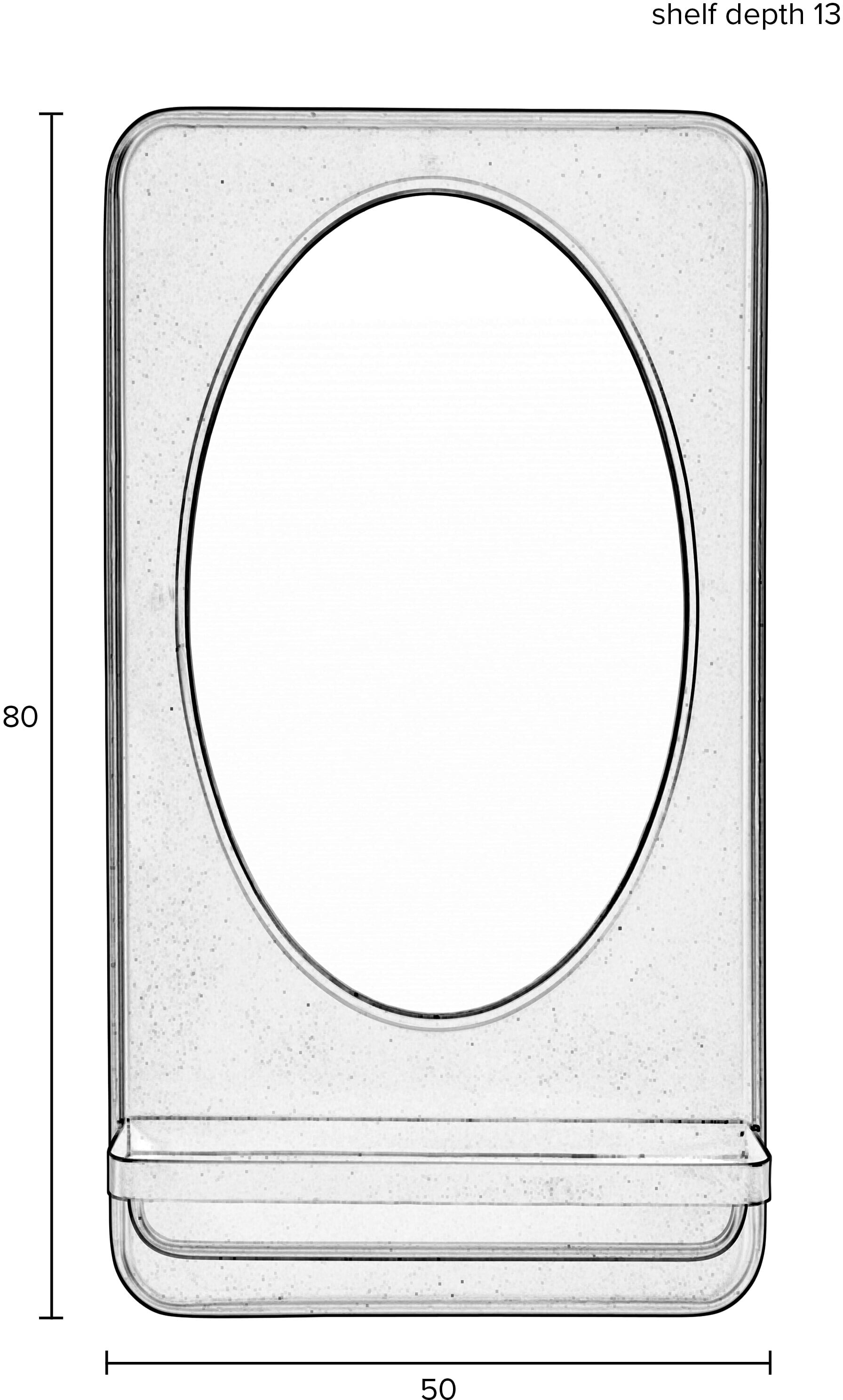 ZILT Spiegel 'Jaros' Met 1 plank, 80 x 50cm