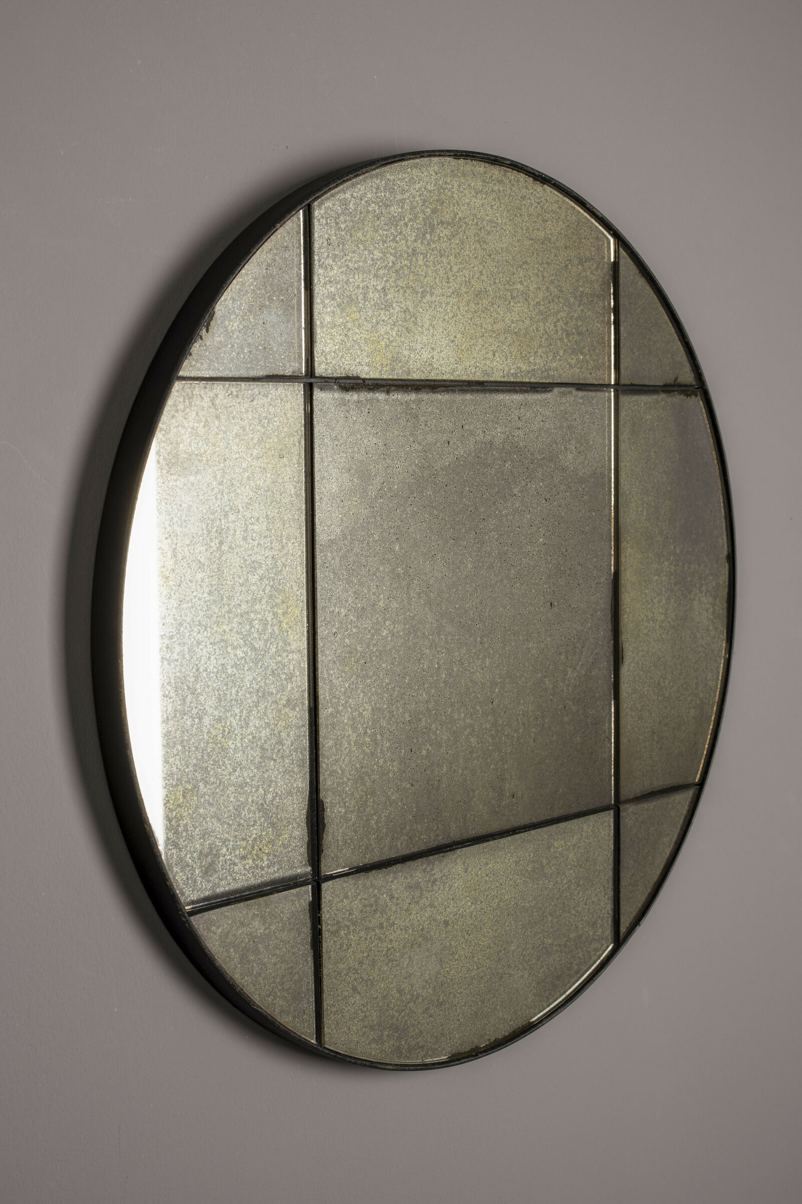 Dutchbone Ronde Spiegel 'Mado' Antique finish, 40cm
