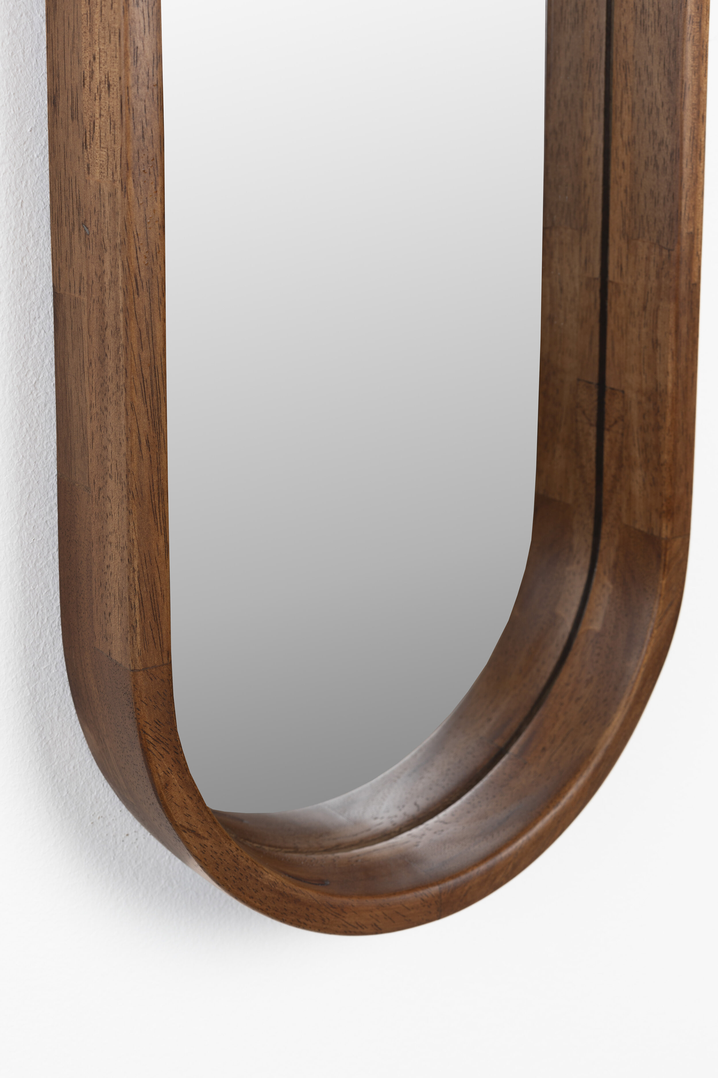 ZILT Ovale Spiegel 'Rania' Rubberhout, 120 x 24cm