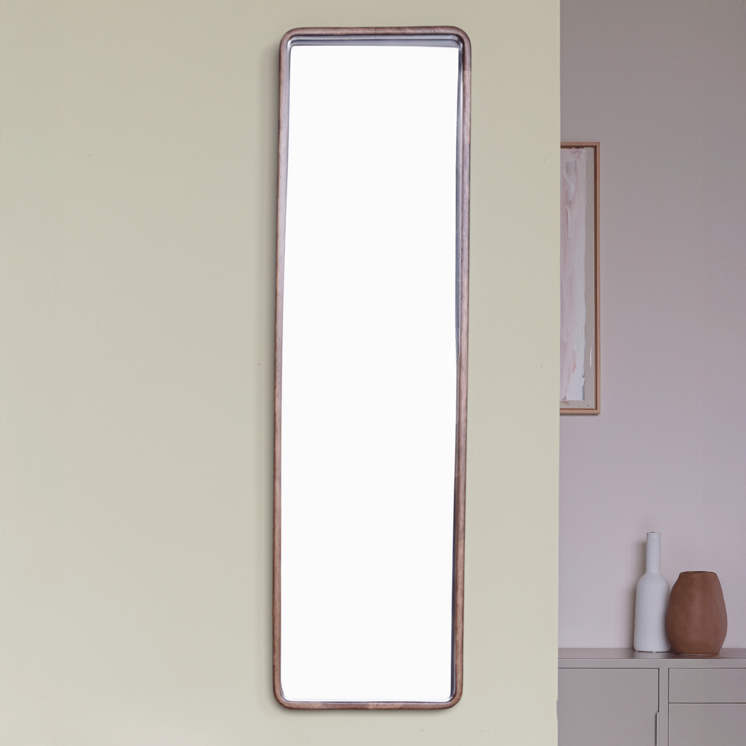 ZILT Rechthoekige Spiegel 'Rania' Rubberhout, 120 x 34cm