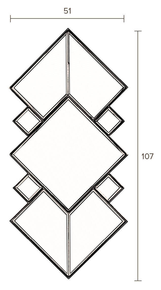 Dutchbone Spiegel 'Miyu' 107 x 51cm