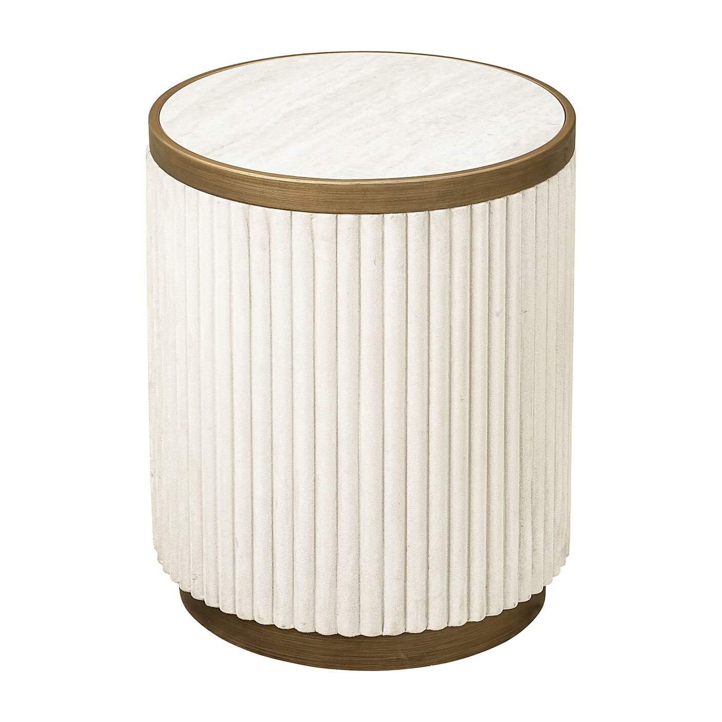 Richmond Ronde Bijzettafel 'Tivoli' Stof en keramiek, Set van 2 stuks