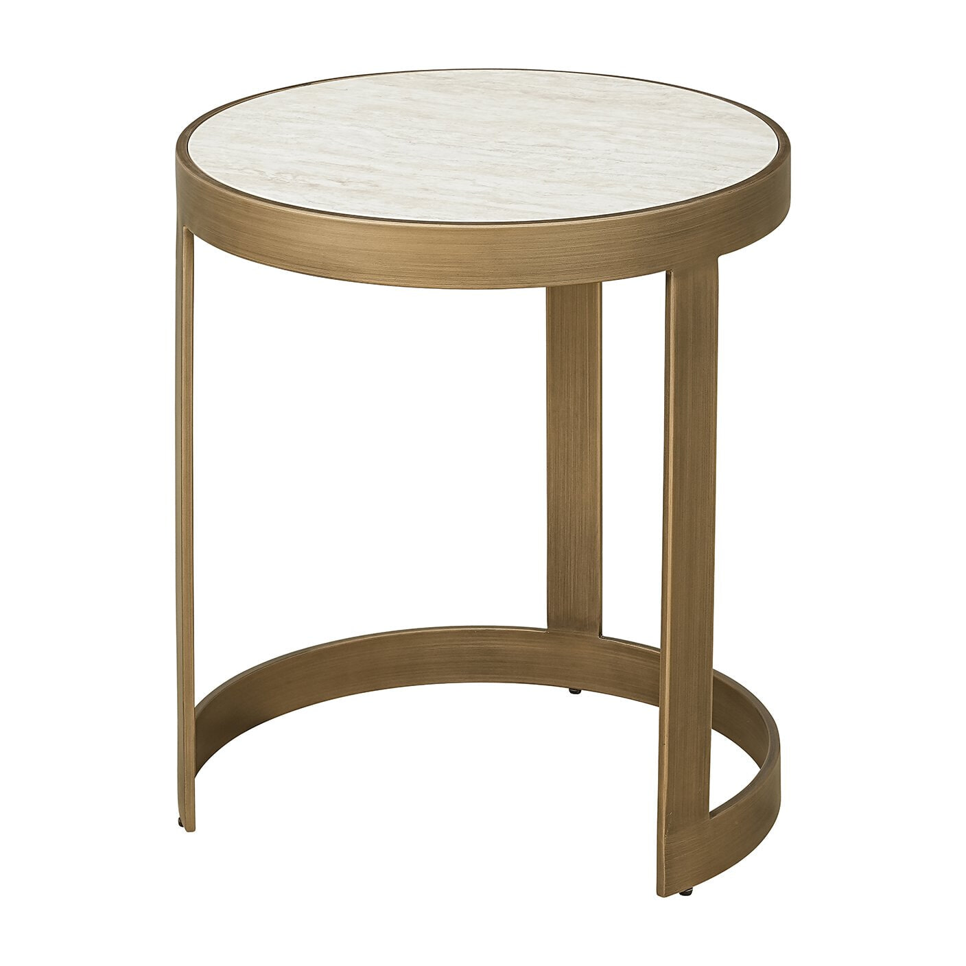 Richmond Ronde Bijzettafel 'Tivoli' Stof en keramiek, Set van 2 stuks