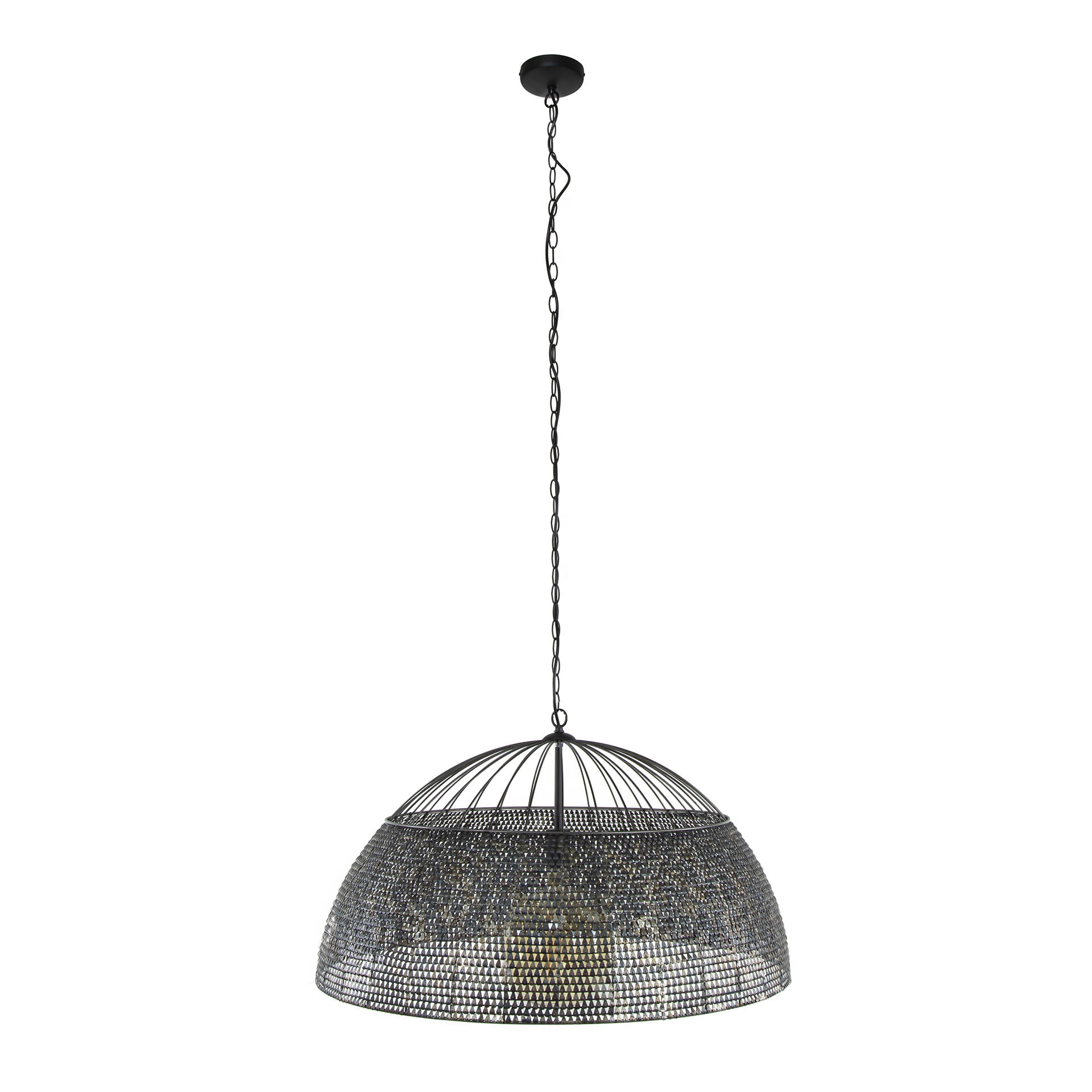 LifestyleFurn Hanglamp 'Yamileth' Ø80cm, kleur Zwart Bruin