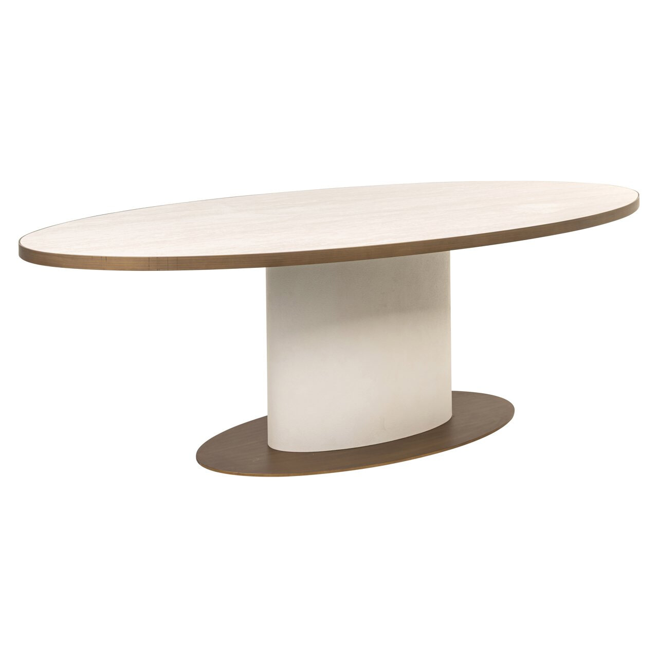 Richmond Interiors Richmond Ovale Eettafel Tivoli Keramiek, 230 x 100cm - Wit