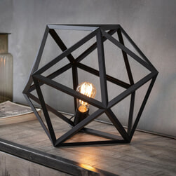 Tafellamp 'Sia' triangel, kleur zwart