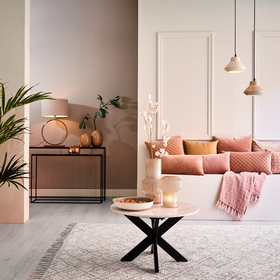 Light & Living Tafellamp 'Liva' 47cm, kleur Goud (excl. kap)