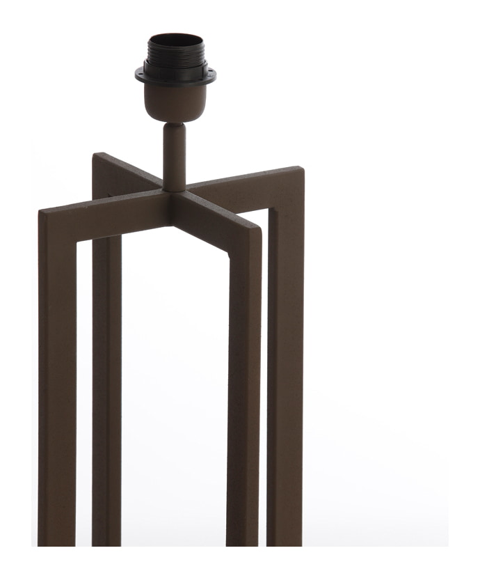 Light & Living Tafellamp 'Mace' 46cm, kleur Bruin (excl. kap)