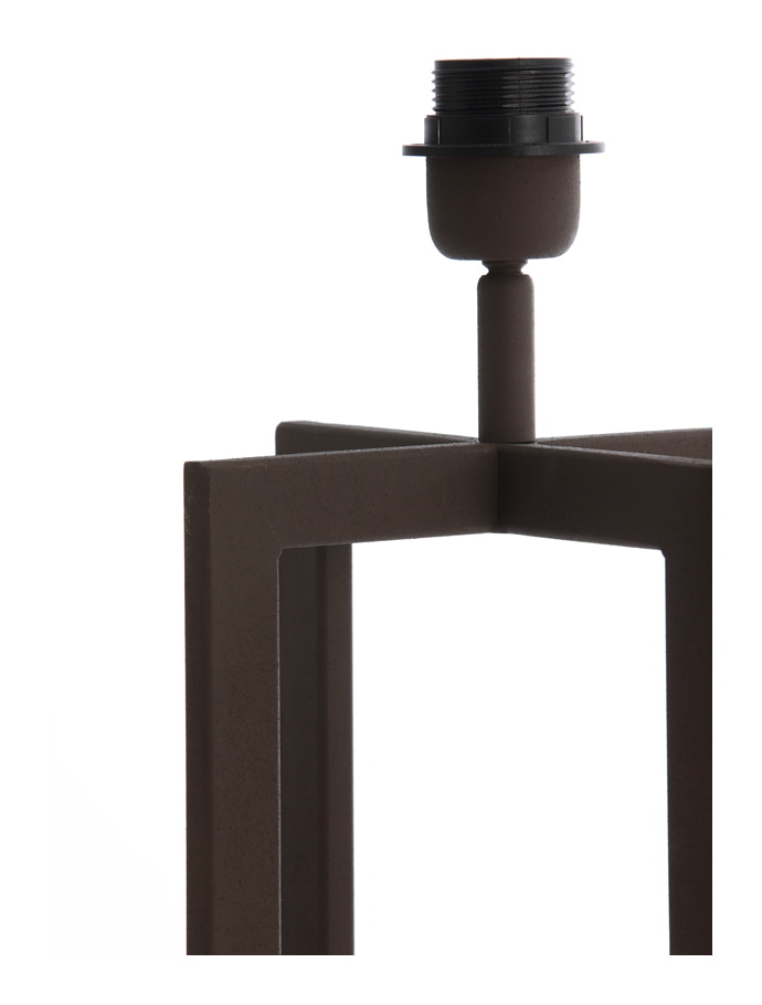 Light & Living Tafellamp 'Mace' 46cm, kleur Bruin (excl. kap)