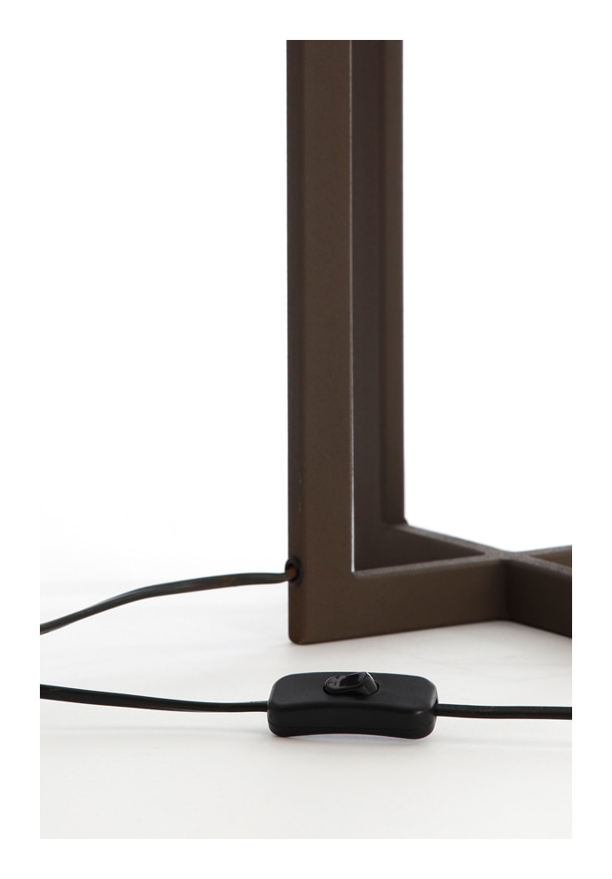 Light & Living Tafellamp 'Mace' 46cm, kleur Bruin (excl. kap)