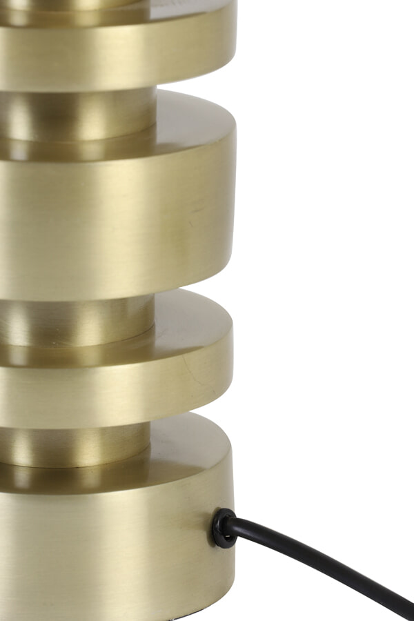 Light & Living Tafellamp 'Desley' 36cm, kleur Mat Goud (excl. kap)