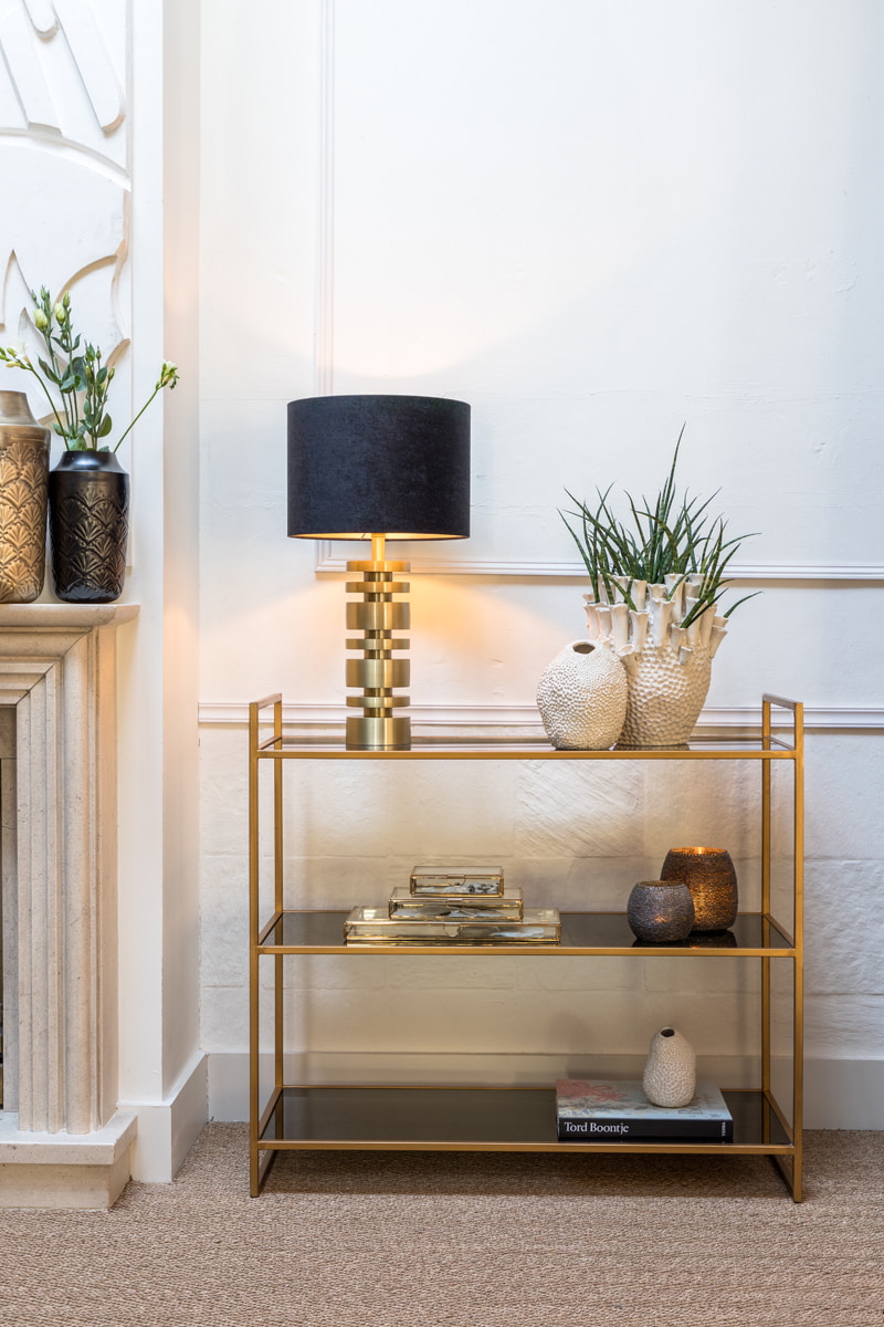 Light & Living Tafellamp 'Desley' 40cm, kleur Mat Goud (excl. kap)