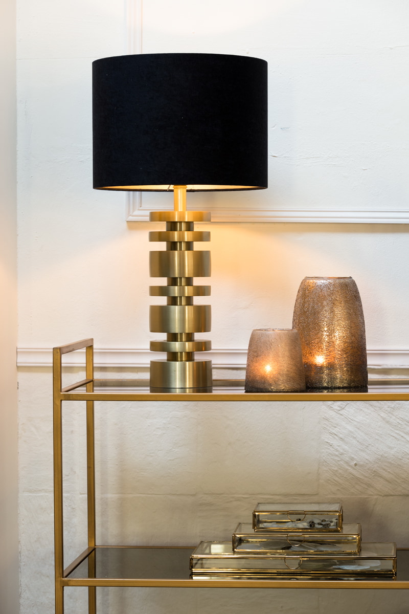 Light & Living Tafellamp 'Desley' 40cm, kleur Mat Goud (excl. kap)
