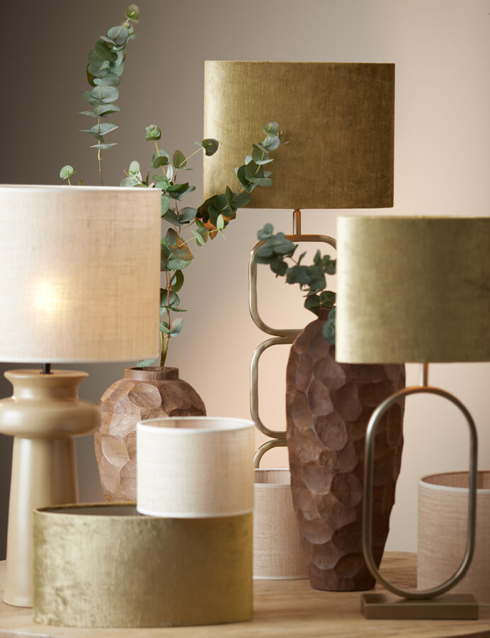 Light & Living Tafellamp 'Jamiri' 45cm, kleur Goud (excl. kap)