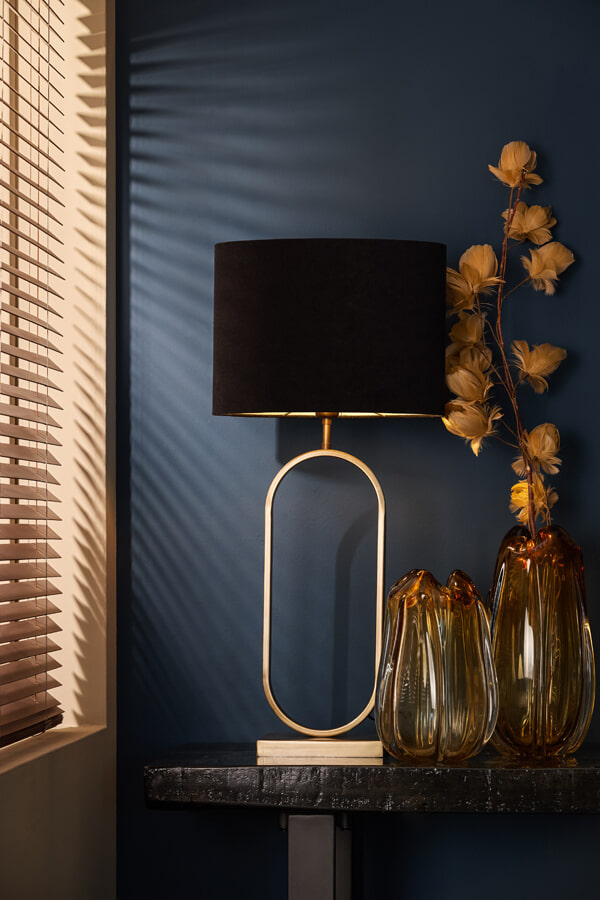 Light & Living Tafellamp 'Jamiri' 55cm, kleur Antiek Brons (excl. kap)