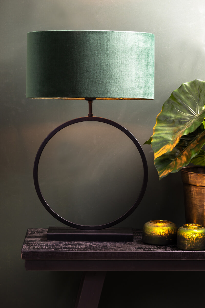 Light & Living Tafellamp 'Liva' 59cm, kleur Mat Zwart (excl. kap)