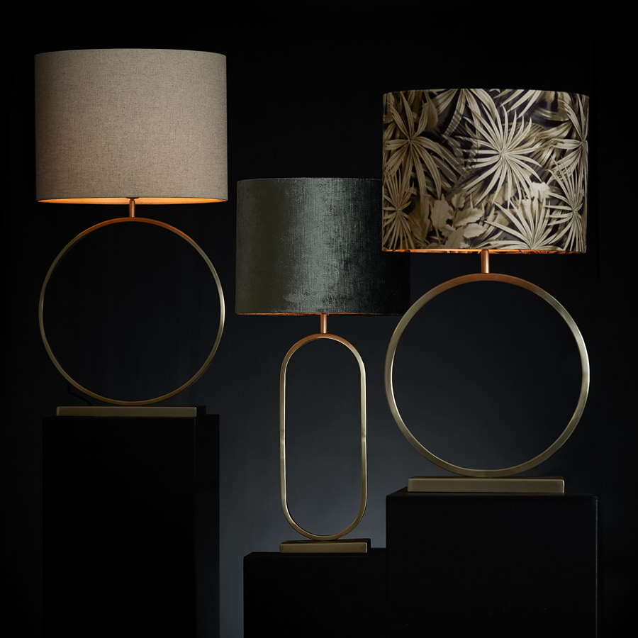 Light & Living Tafellamp 'Liva' 57cm, kleur Goud (excl. kap)