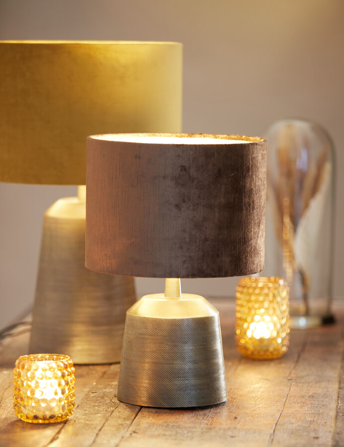 Light & Living Tafellamp 'Lilou' 18cm, kleur Antiek Brons (excl. kap)