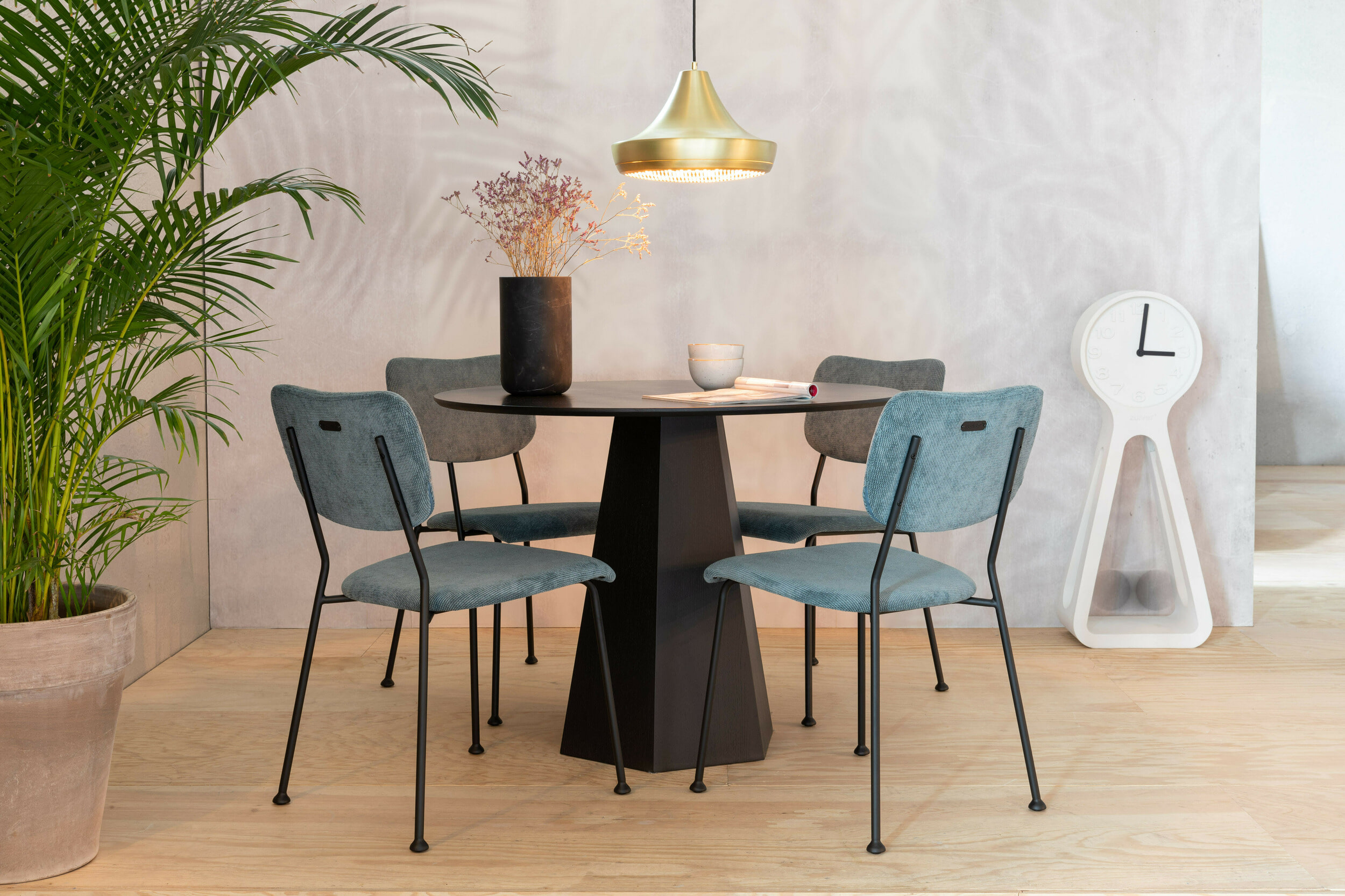 Zuiver Vaas 'Fajen' Marmer, 25cm hoog, kleur Zwart