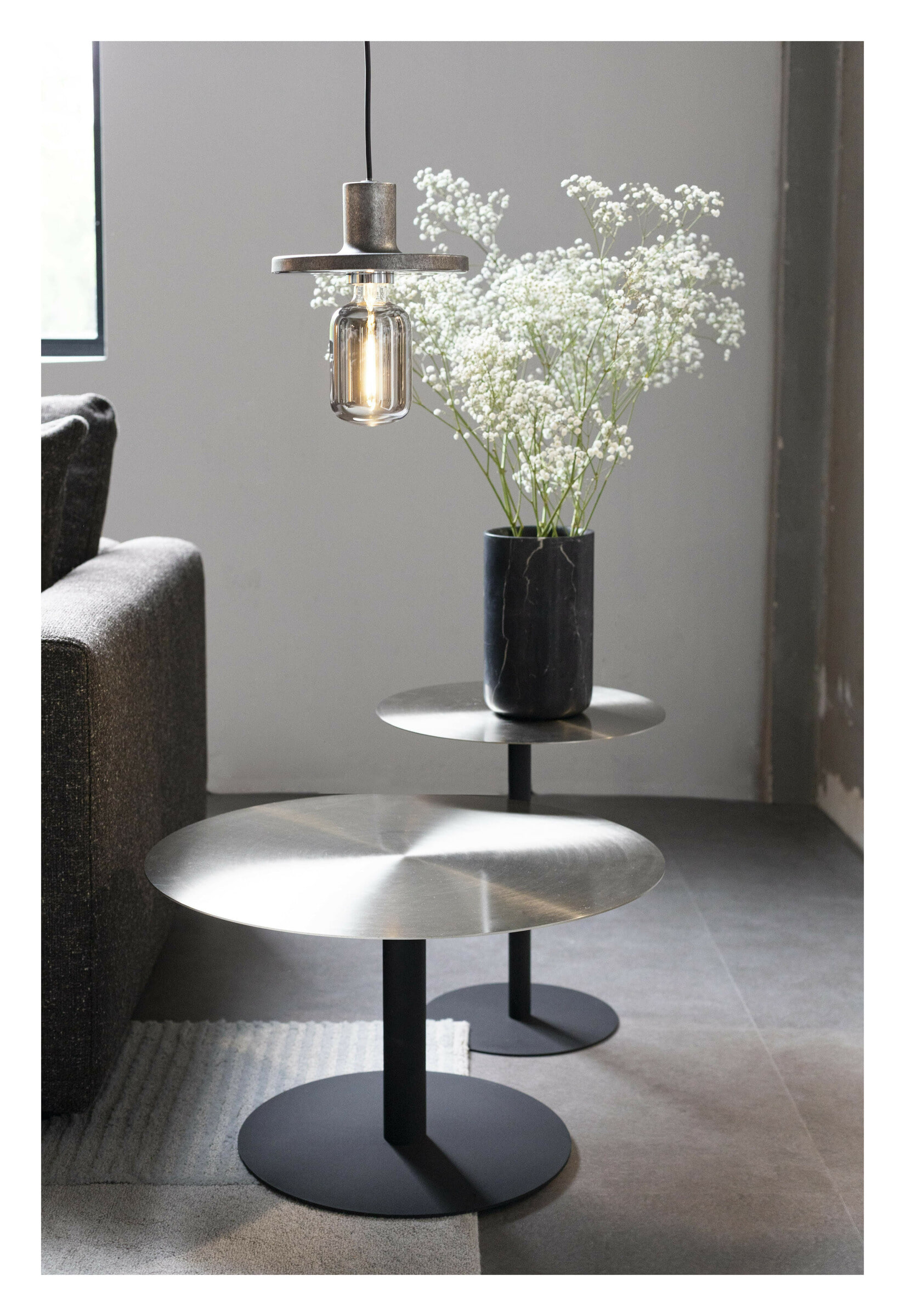 Zuiver Vaas 'Fajen' Marmer, 25cm hoog, kleur Zwart