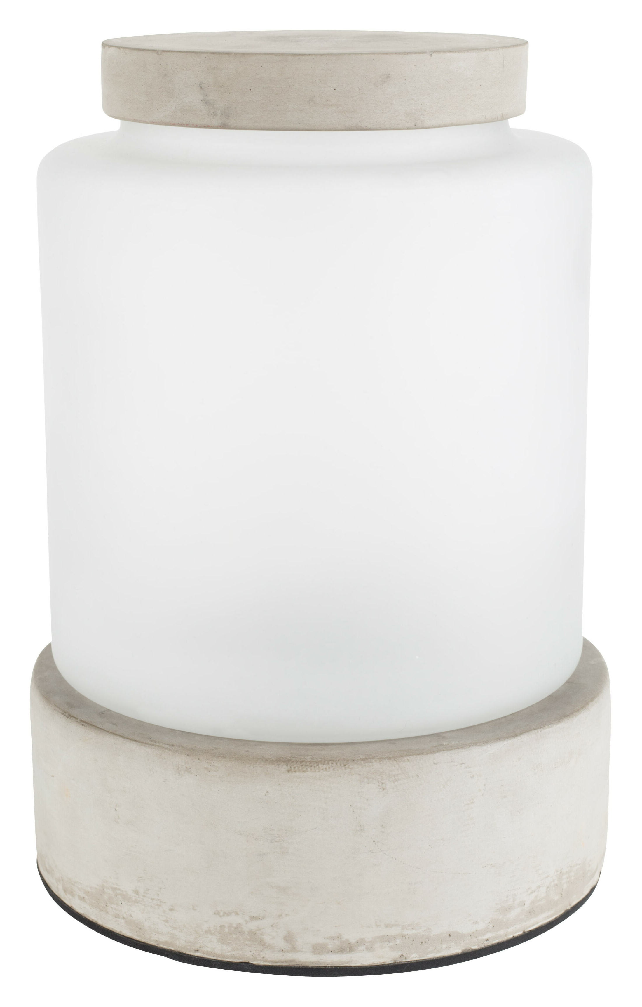 Zuiver Vaas/Tafellamp 'Reina' Beton en glas, Ø22cm
