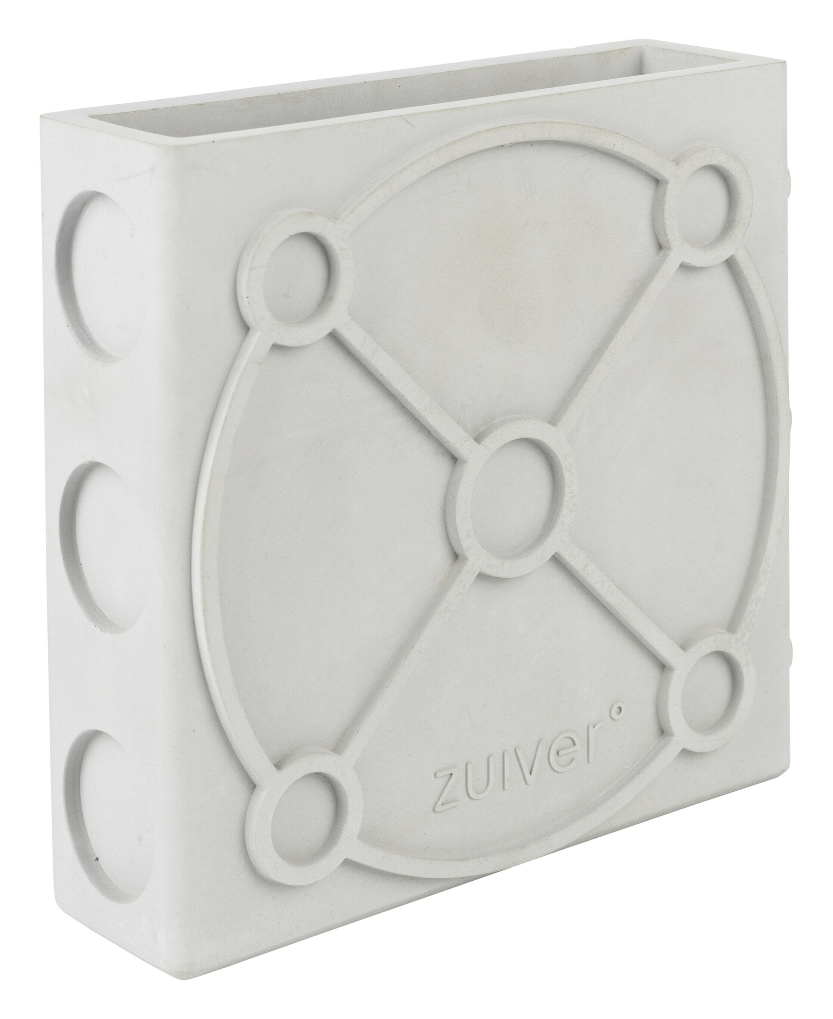 Zuiver Vaas 'Graphic' Flat, Beton, kleur Grijs