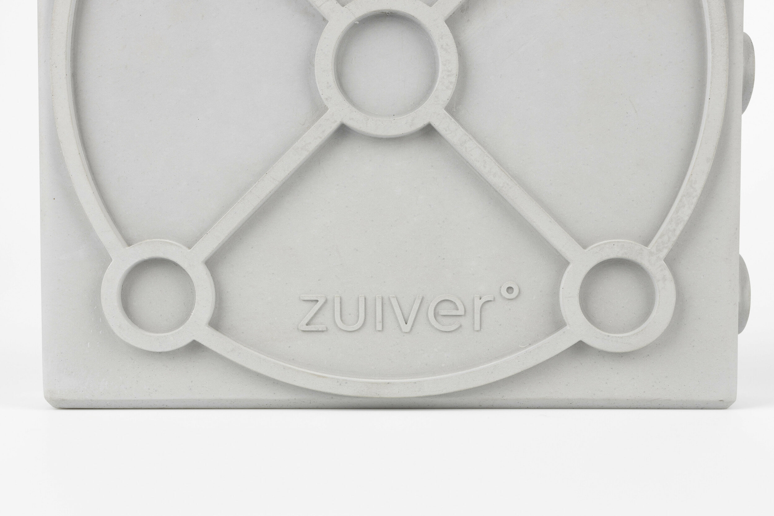 Zuiver Vaas 'Graphic' Flat, Beton, kleur Grijs