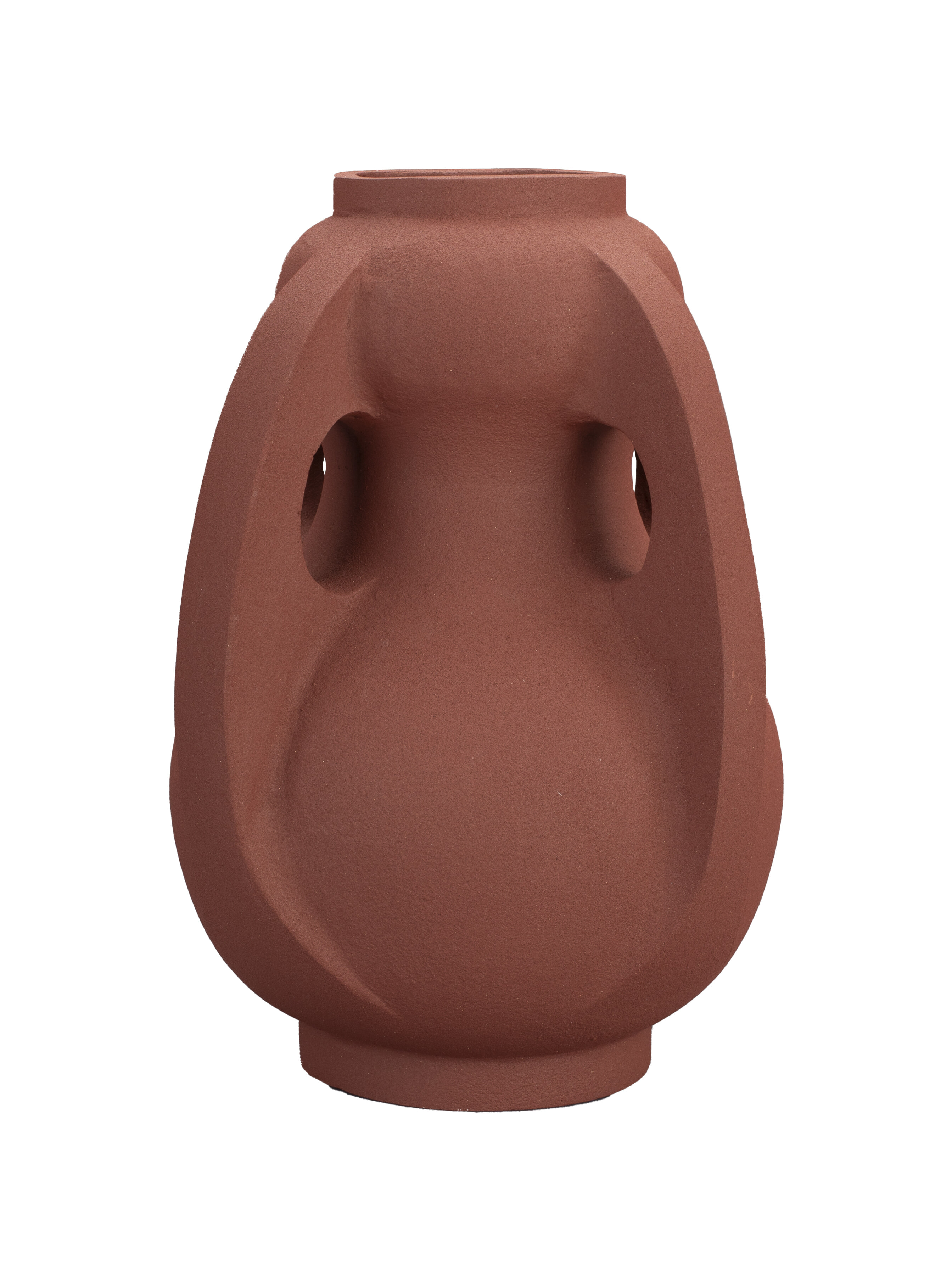 Dutchbone Vaas 'Thiago' 30cm hoog, kleur Terra