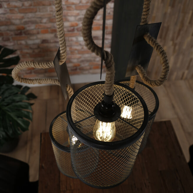 Industriële Hanglamp 'Judi' 3-lamps, Ø20cm