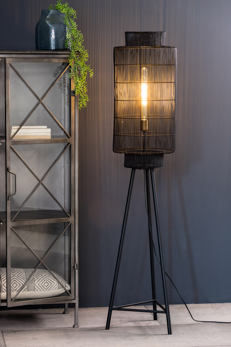 Light & Living Vloerlamp 'Gruaro' 150cm, kleur Mat Zwart