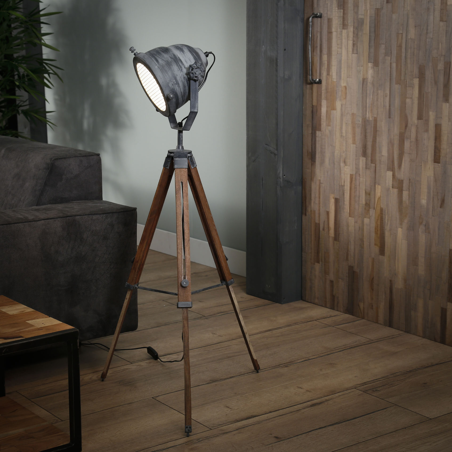 LifestyleFurn Industriële Vloerlamp 'Jean' (hoogte 86 - 116cm)