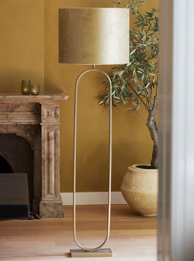 Light & Living Vloerlamp 'Jamiri' kleur Lichtgoud