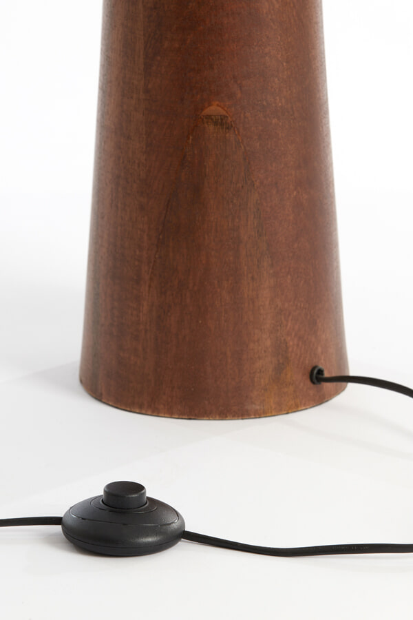 Light & Living Vloerlamp 'Festina' Mangohout, 125cm, kleur Bruin (excl. kap)