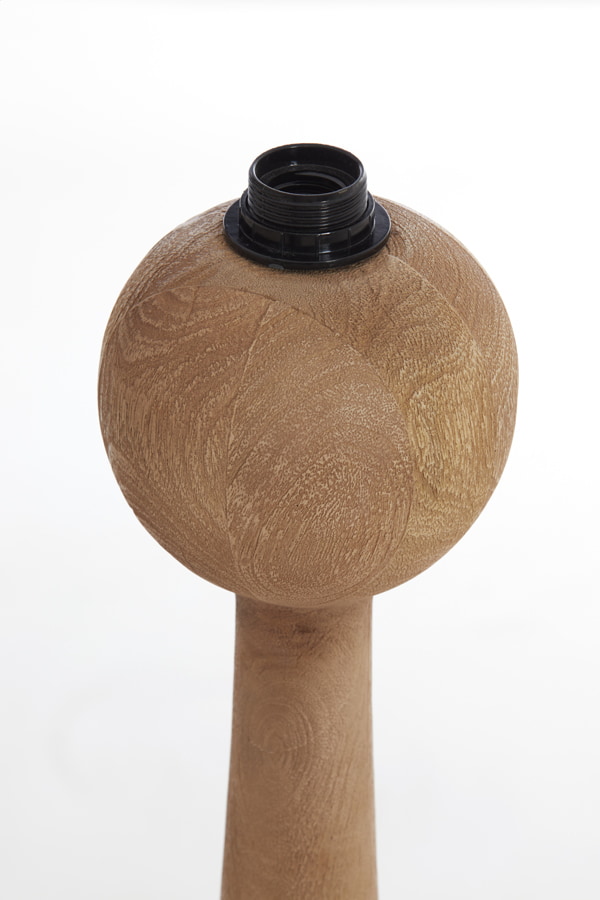 Light & Living Vloerlamp 'Festina' Mangohout, 125cm, kleur Naturel (excl. kap)