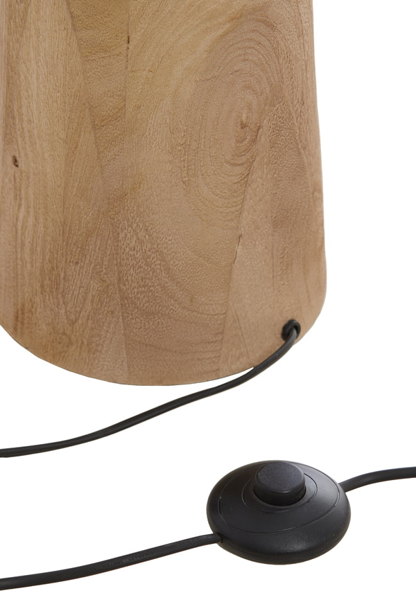 Light & Living Vloerlamp 'Festina' Mangohout, 125cm, kleur Naturel (excl. kap)