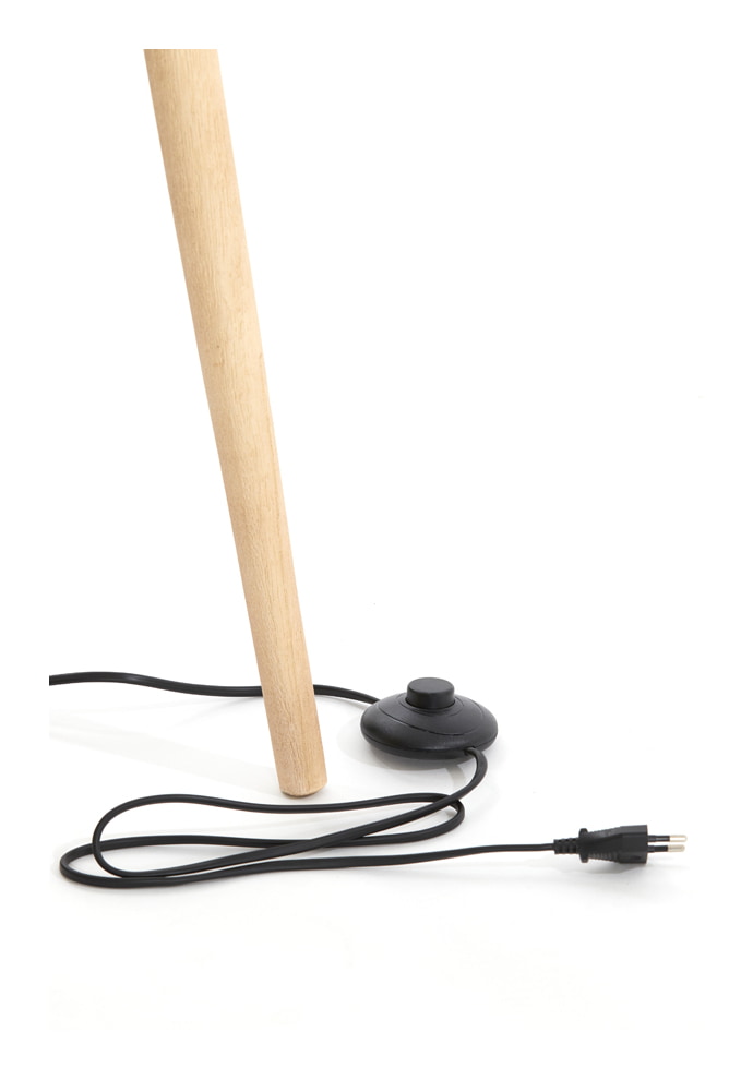 Light & Living Vloerlamp 'Ilias' Mangohout, 122cm, kleur Naturel (excl. kap)