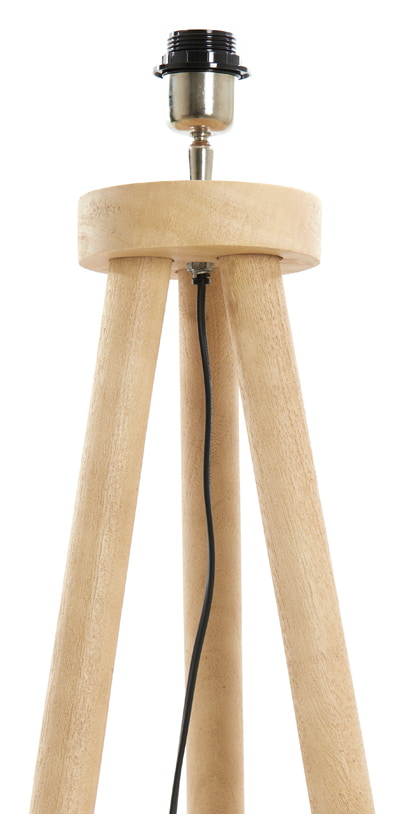 Light & Living Vloerlamp 'Ilias' Mangohout, 122cm, kleur Naturel (excl. kap)
