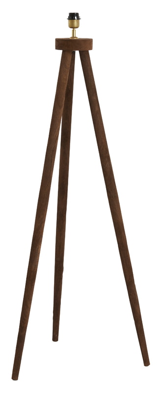 Light & Living Vloerlamp 'Ilias' Mangohout, 122cm, kleur Mat Bruin