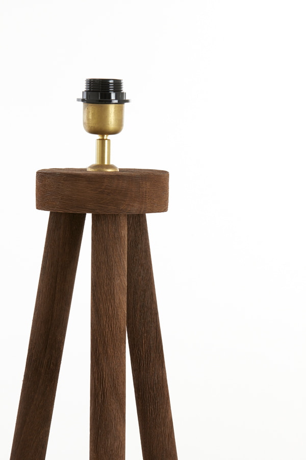 Light & Living Vloerlamp 'Ilias' Mangohout, 122cm, kleur Mat Bruin