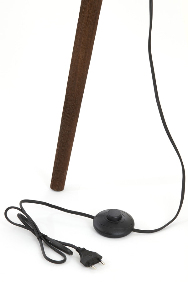 Light & Living Vloerlamp 'Ilias' Mangohout, 122cm, kleur Mat Bruin