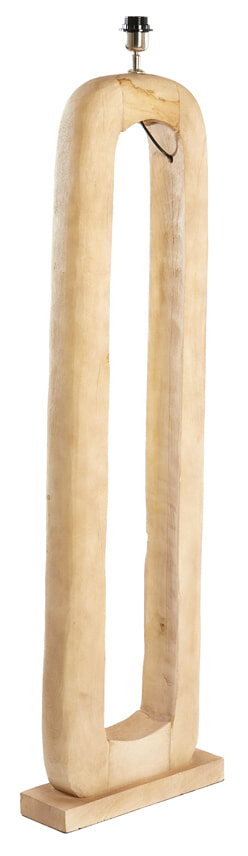 Light & Living Vloerlamp 'Kelafo' Mangohout, 125cm, kleur Naturel (excl. kap)